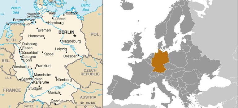 lokasi peta negara jerman